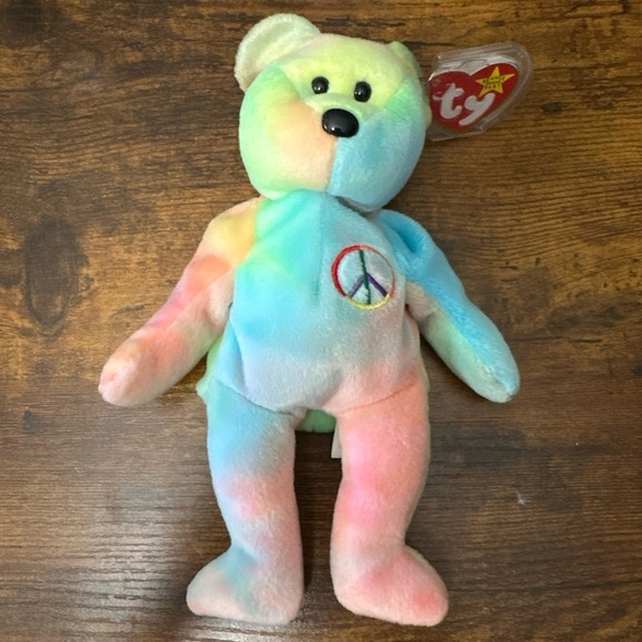 Ty Beanie Babies Peace Bear - Picture 2 of 10